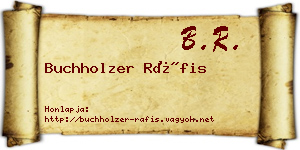 Buchholzer Ráfis névjegykártya